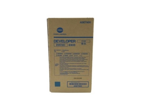 [A5E7900] Developer Minolta Bizhub Press C 1085, Bizhub Press C 1100, Bizhub Pro C 6085, Bizhub Press C 6100 DV616 DV616C, A5E7900 1 bag, developer, yield ca. 850k Cyan Original