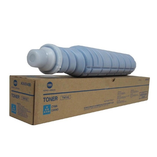 [A3VX450] Cartus toner Minolta bizhub Press C1060, bizhub Press C1070P, TN619, TN619C, TN-619, TN-619C, A3VX450, 1 bottle cartridge, Toner, 78k, Cyan, Original