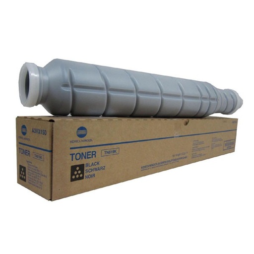 [A3VX150] Cartus toner Minolta Bizhub Press C 1060, Bizhub Press C 1070P TN619 TN619K, A3VX150 1 bottle cartridge, Polymer toner, yield ca. 66,5k (5%) Black Original
