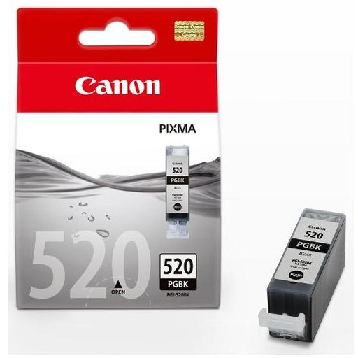 [PGI-520BK] Cartus cerneala Canon P IP 3600,P IP 4600,P IP 4600 X,P IP 4700,P MP 540,P MP 550,P MP 560,P MP 620,P MP 630,P MP 640,P MP 640 R,P MP 980,P MP 990,P MX 860,P MX 870, PGI-520BK, 2932B001AA Black Original