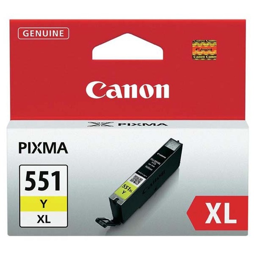 [CLI-551XLY] Cartus cerneala Canon Pixma IP7250, IP8750, IX6850, MG5450, MG5550, MG5650, MG6350, MG6450, MG6650, MG7150, MG7550, MX725, MX925, 6446B001AA CLI-551XLY 11 ml Yellow Original