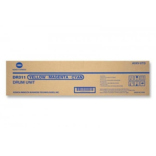 [A0XV0TDPR] Drum Unit Color Minolta Bizhub C 220, Bizhub C 360, Bizhub C 280 DR311 Cyan/Magenta/Yellow Promo Original