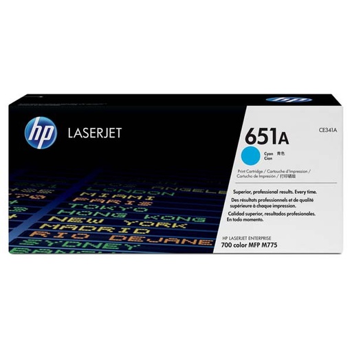 [CE341A] Cartus toner HP LaserJet MFP M775FM, M775ZM, M775DN, M775F, M775Z, M775Z+, NR.651, 13.5K  Cyan Original