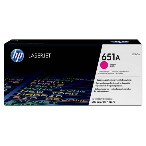 [CE343A] Cartus toner HP LaserJet MFP M775FM, M775ZM, M775DN, M775F, M775Z, M775Z+, NR.651,13.5k Magenta Original