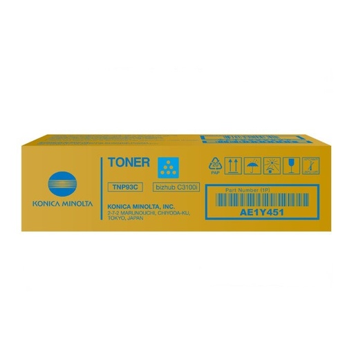[AE1Y450] Cartus toner Minolta Bizhub C 3120i, TNP92C Cyan Original