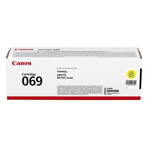 [CRG-067Y] Cartus toner Canon i-SENSYS LBP 630, 631, 633, 650, 655, 657, CRG-067Y, 1.2k Yellow Original