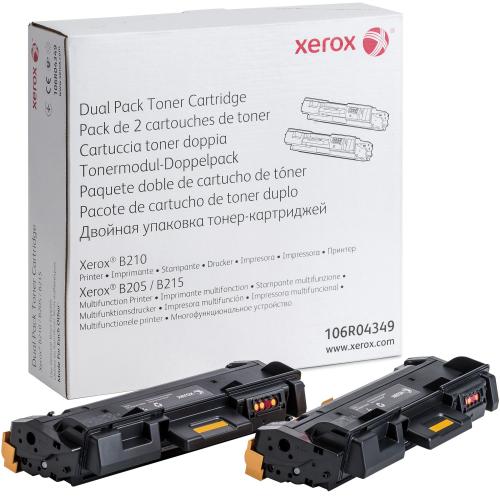[106R04349P] Cartus toner Xerox B205V_NI, B215DNI 2 x 3k Black DUAL PACK - Promo Original