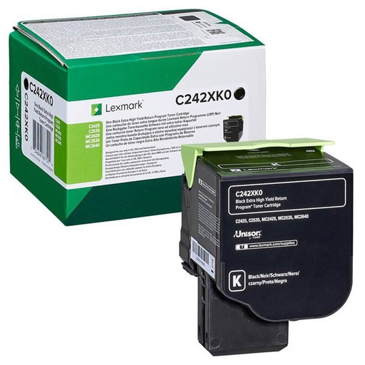 [C242XK0] Cartus toner Lexmark RETURN MC2640adwe, C2535dw, C2425dw, MC2535adwe, 6k Black Original