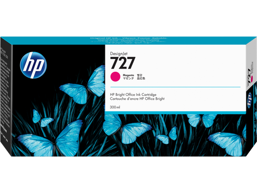 [F9J77A] Cartus cerneala HP DJ T1500,DJ T1530,DJ T2500,DJ T2530,DJ T920,DJ T930 HP727 Magenta 300ml Original
