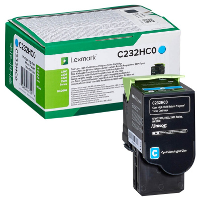 [C232HC0] Cartus toner Lexmark RETURN MC 2640adwe, MC 2535adwe, C 2535dw, C232HC0, 2.3k Cyan Original