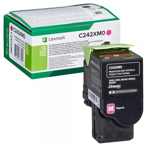 [C242XM0] Cartus toner Lexmark RETURN MC2640adwe, C2535dw, C2425dw, MC2535adwe 3.5k Magenta Original