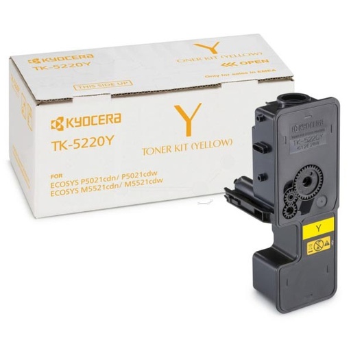 [TK-5220Y] Cartus toner Kyocera Mita ECOSYS M5521cdw, M5521cdn, P5021cdn, P5021cdw, TK5220,  1.2k Yellow Original
