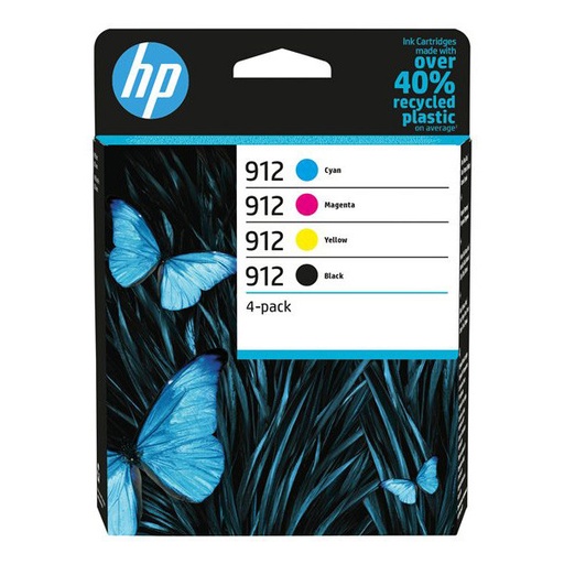 [6ZC74AE] Multipack cerneala HP Officejet 8012, 8014, 8015, 8017, Pro 8012e, 8022, 8022e, NR.912 CMYK 4 pack Original