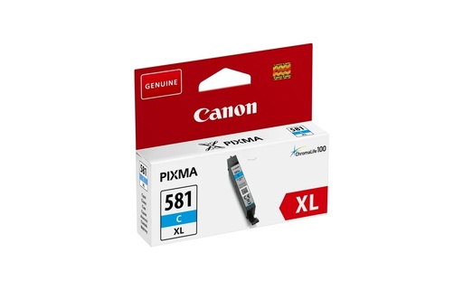 [CLI-581XLCY] Cartus cerneala Canon Pixma TR7550, TR8550, TS6150, TS6151, TS6250, TS6251, TS6350, TS6351, TS705, TS8150, TS8151, TS8152, TS8250, TS8251, TS8252, TS8350, TS8351, TS8352, TS9150, TS9155, TS9550, TS9551C, 2049C001AA Cyan Original