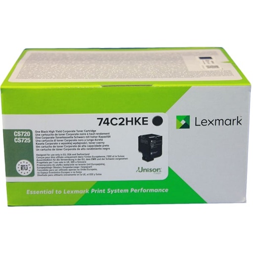[74C2HKE] Cartus toner Lexmark CS725de, CS720de ,CS720dte, CS725dte 20k Black Original