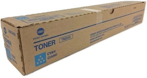 [A8K3450P] Cartus toner Minolta Bizhub C 227, Bizhub C 287, Bizhub C 287 TN221 TN221C A8K3450 1 spiral bottle, 467 g Toner, yield approx. 21k / 5% Cyan Promo Original