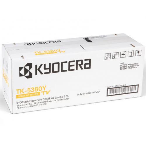 [TK-5380Y] Cartus toner Kyocera Mita ECOSYS MA 4000 CIFX, ECOSYS MA 4000 CIX, ECOSYS PA 4000 CX 1T02Z0ANL0,TK5380Y TK-5380Y Yellow Original