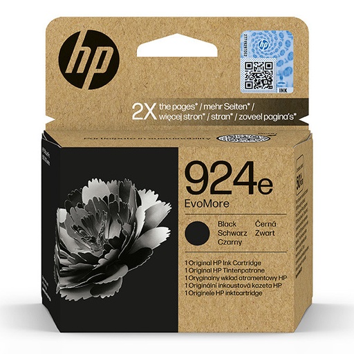 [4K0V0NE] Cartus cerneala HP OfficeJet Pro 8122e, Pro 8124e, Pro 8125e, Pro 8132e, Pro 8134e, Pro 8135e,  HP 924e, 1k Black Original