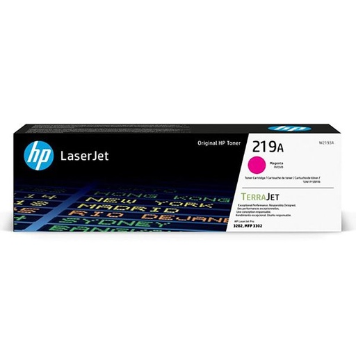 [W2193A] Cartus toner HP Color LaserJet Pro MFP 3302fdn,  Color LaserJet Pro MFP 3302dn,  HP 219A 1.2k Magenta Original